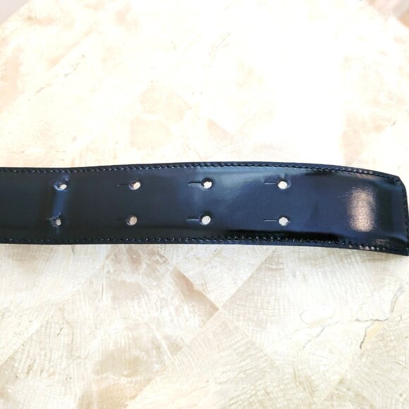 Moschino Redwall Black Leather Logo Belt – Made in Italy